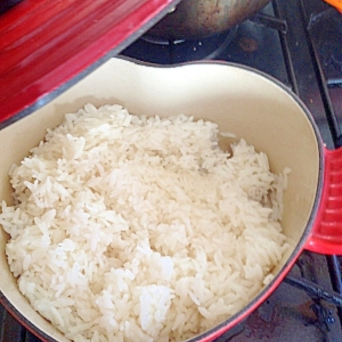 ルクルーゼでふんわりご飯を炊く レシピ 作り方 By なっころりん 楽天レシピ